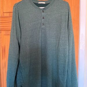 Marin layer Men's Long-Sleeve Henley Shirt - Green